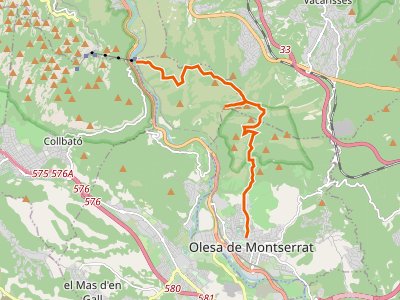 PR-C-167. Olesa de Montserrat-Estación inferior tren de Montserrat