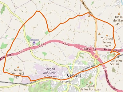 PR-C-140. Circuito norte de Cervera