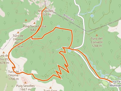 PR-C-208. Santa Fe-El Turó de l'Home-Los Agudos