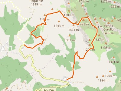PR-AS-125. Ruta Nieves-Orle por Llagu Ovia