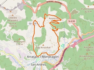 PR-GI-205. Vuelta de Anporreta. Camino del Hierro