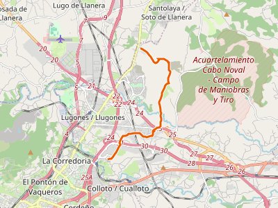 PR-AS-303. La Belga-Viella-Parque Periurbano de les Folgueres