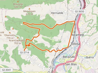 PR-GI-114. Tolosa (Zuloaga)-Tolosa (Barrio de San Esteban)