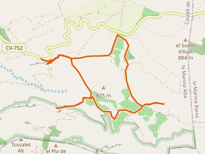 PR-CV-151. Pla d'Aialt (Castell de Castells)-Pla d´Aialt (Castell de Castells)