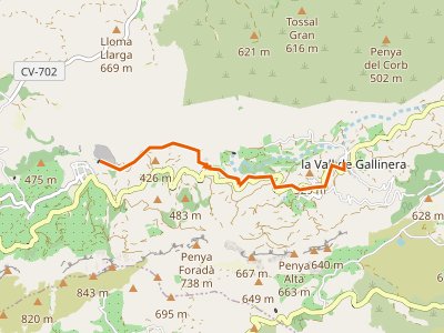 PR-CV-167. Vall de Gallinera. Alpatró-Benialí