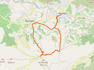 PR-CV-425. Alcalalí-Coll de Rates-Alcalí