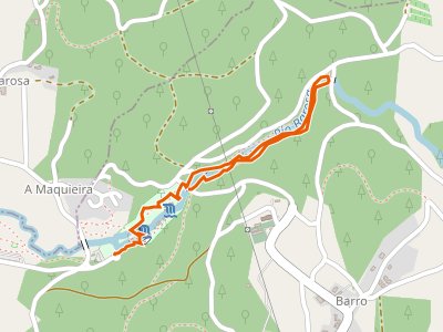 PR-G-105. Zona de aparcamiento del Parque da Naturaleza do Río Barosa-Ponte de San Breixo