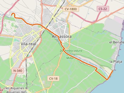 PR-CV-438. Camins de la desembocadura del riu Millars