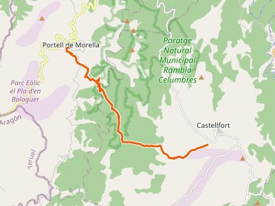 PR-CV-332. Portell de Morella-Castellfort (por PR-CV-309 )