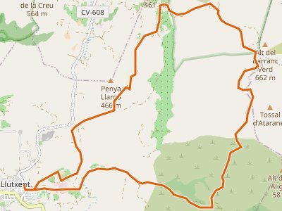 PR-CV-434. El Surar-La Barraca de Pedra Seca i el Puig Agut de Llutxent