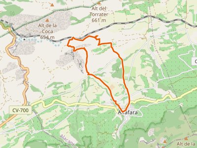 PR-CV-389. Alfafara-Pantanets-Cava de les Finestres