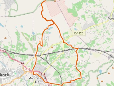 PR-CV-342. Monforte del Cid-Orito-Sierra de El Cid