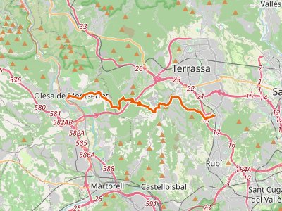 GR-6. Etapa 02. Las Fuentes (Sant Cugat del Vallès)-Olesa de Montserrat