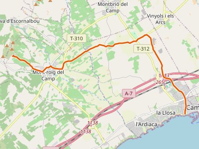 GR-192. Etapa 01. Cambrils-Virgen de la Roca