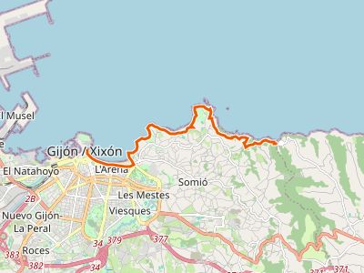 GR-204. Etapa 10. Playa de la Ñora-Gijón (Playa de San Lorenzo)