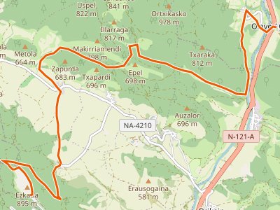GR-225. Etapa 01. Fuerte Alfonso XI (Monte Ezcaba)-Olave/Olabe