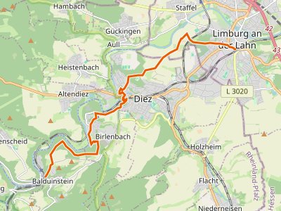 GR-LW - Lahnwanderweg - 16. Etappe Limburg-Balduinstein
