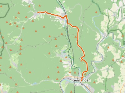PR - Gebietswanderweg Roter Balken, Gemünden - Burgsinn - Fellen
