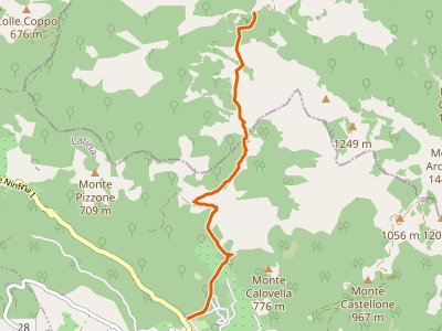 CAI-715 - Valle Sanguinetti (prossimità via Ninfina) - Valle della Fota, intersezione con il sentiero 714