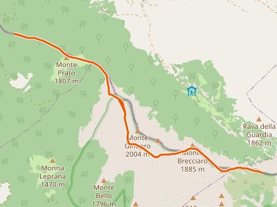 CAI-611 - Rifugio di Pietra Acquara - Sella del Pratillo