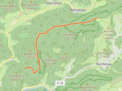 PR-rotes Dreieck - Kammweg K6