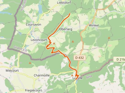 PR - Vosges -Rectangle jaune , Liebsdorf - Lucelle