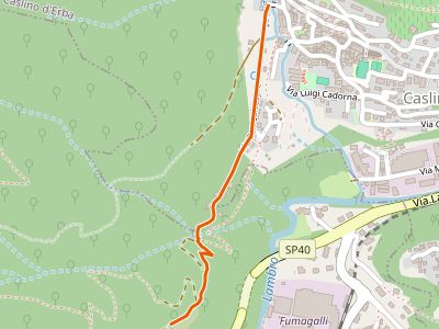 CAI-312V - Caslino d’Erba, loc. Punt di Murnèe - incrocio con sentiero 312 per Monte Puscio