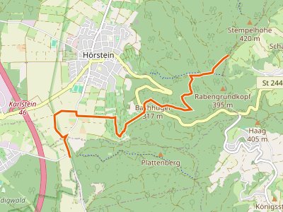 PR - Gebietswanderweg Roter Schrägstrich Hohl - Rückersbacher Schlucht