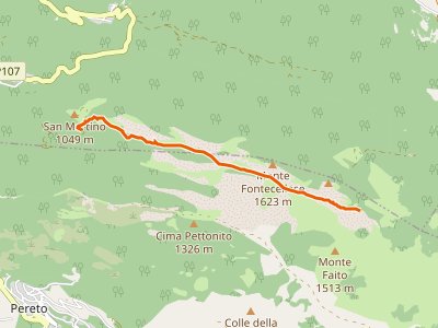 CAI-501 - Villa Romana - Bivio sentiero 516 in direzione Monte Midia o Colli di Monte Bove