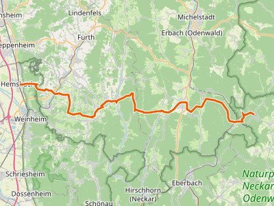 PR-HW 28 - Odenwaldklub HW 28, Hemsbach - Waldmichelbach - Seitzenbuche
