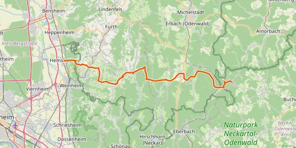 PR-HW 28 - Odenwaldklub HW 28, Hemsbach - Waldmichelbach - Seitzenbuche