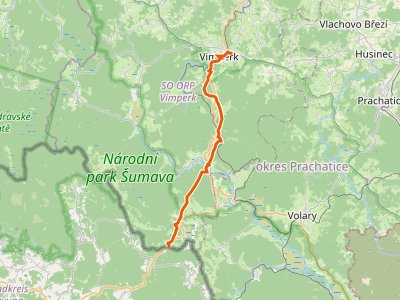 PR-1249 - [Ž] Zlatá stezka - Vimperská větev