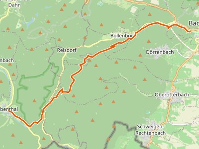 PR - Pfälzerwald Rotes Dreieck  Bobenthal = Bad Bergzabern