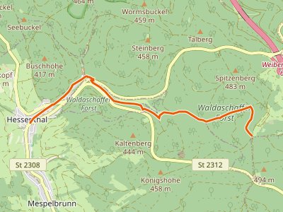 PR - Gebietswanderweg Roter Balken Hessenthal - Holzlege (bei Echterspfahl)