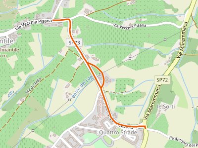 CAI-741B - Innesto sentiero741, incrocio Via Vecchia Pisana con Via S. Salvadore - Innesto sentiero CAI 745, incrocio Via Maremmana con Via del Pollaiolo