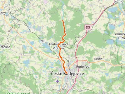 GR-JW - Svatojakubská cesta, Jihočeská trasa, Purkarec - Č. Budějovice