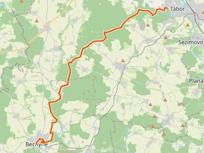 GR-JW - Svatojakubská cesta, Jihočeská trasa, Klokoty - Bechyně