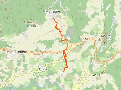 CAI-528B - Monzone - Percorso 528