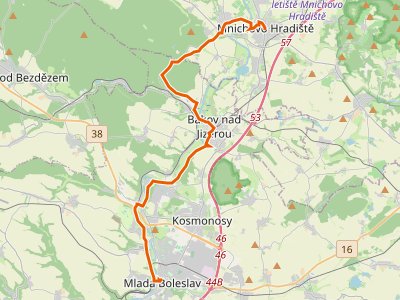 GR-I24 - Svatojakubská cesta, Žitavská trasa, Mnichovo Hradiště - Mladá Boleslav