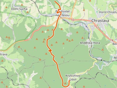 GR-I24 - Svatojakubská cesta, Žitavská trasa, Hrádek n. Nisou - Kryštofovo údolí