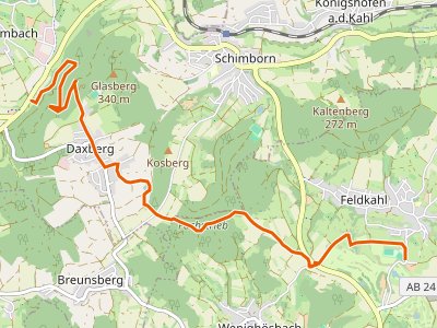 PR - Gebietswanderweg Roter Schrägbalken Heimbacher Mühle - Feldkahl