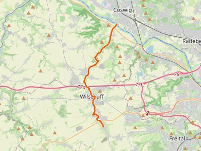 GR - Jakobsweg an der Frankenstraße, Coswig-Grumbach