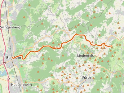 PR-HW 20 - Odenwaldklub HW 20, Bensheim - Michelstadt - Miltenberg
