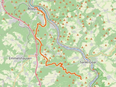 GR-R - Rheinhöhenweg 6. Etappe Boppard - Oberwesel (lrh.)