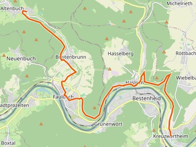 PR - Gebietswanderweg Roter Schrägstrich Unteraltenbuch - Kreuzwertheim