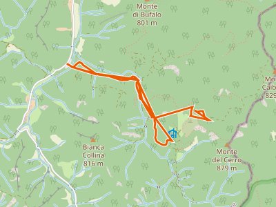 CAI-549 - Ponte della Valle - Percorso CAI 553 (Monte Caibano)