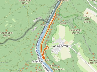 PR - [Z] Hřensko (Suchá Kamenice) - Labská Stráň