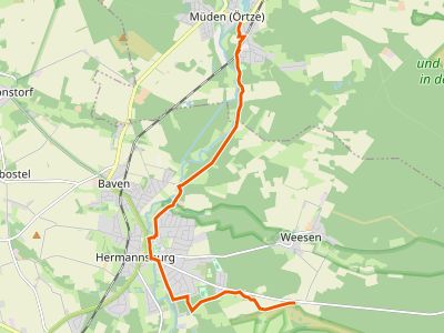 GR - Heidschnuckenweg, Zugangsweg Hermannsburg (Variante der Etappe 11)