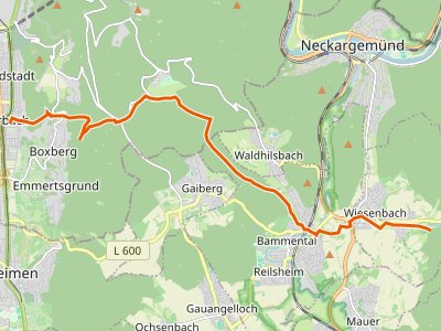 PR-HW 40 - Odenwaldklub HW 40, HD-Rohrbach - Mosbach - Möckmühl (Jagst)