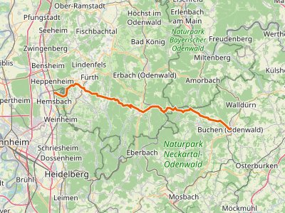 PR-HW 26 - Odenwaldklub HW 26, Laudenbach - Hesselbach - Buchen